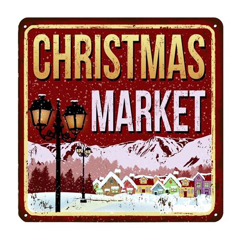 metal sign fabric|Christmas Market Metal Sign Fabric Panel .